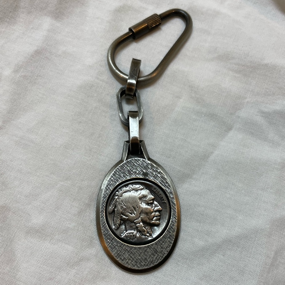 Key Chain featuring a 1937 Buffalo Nickel.